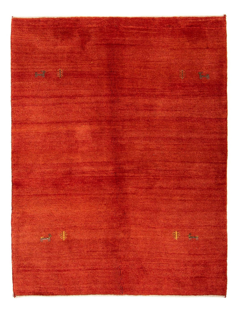 Gabbeh Tæppe - Loribaft Persisk - 182 x 130 cm - mørkerød