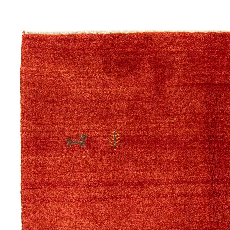 Gabbeh Tæppe - Loribaft Persisk - 182 x 130 cm - mørkerød