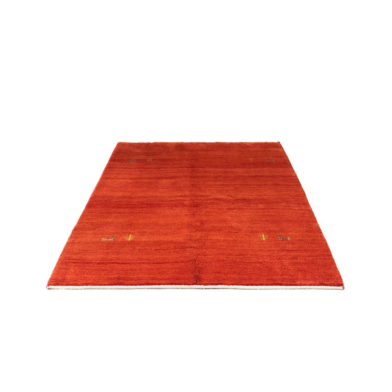 Gabbeh Tæppe - Loribaft Persisk - 182 x 130 cm - mørkerød