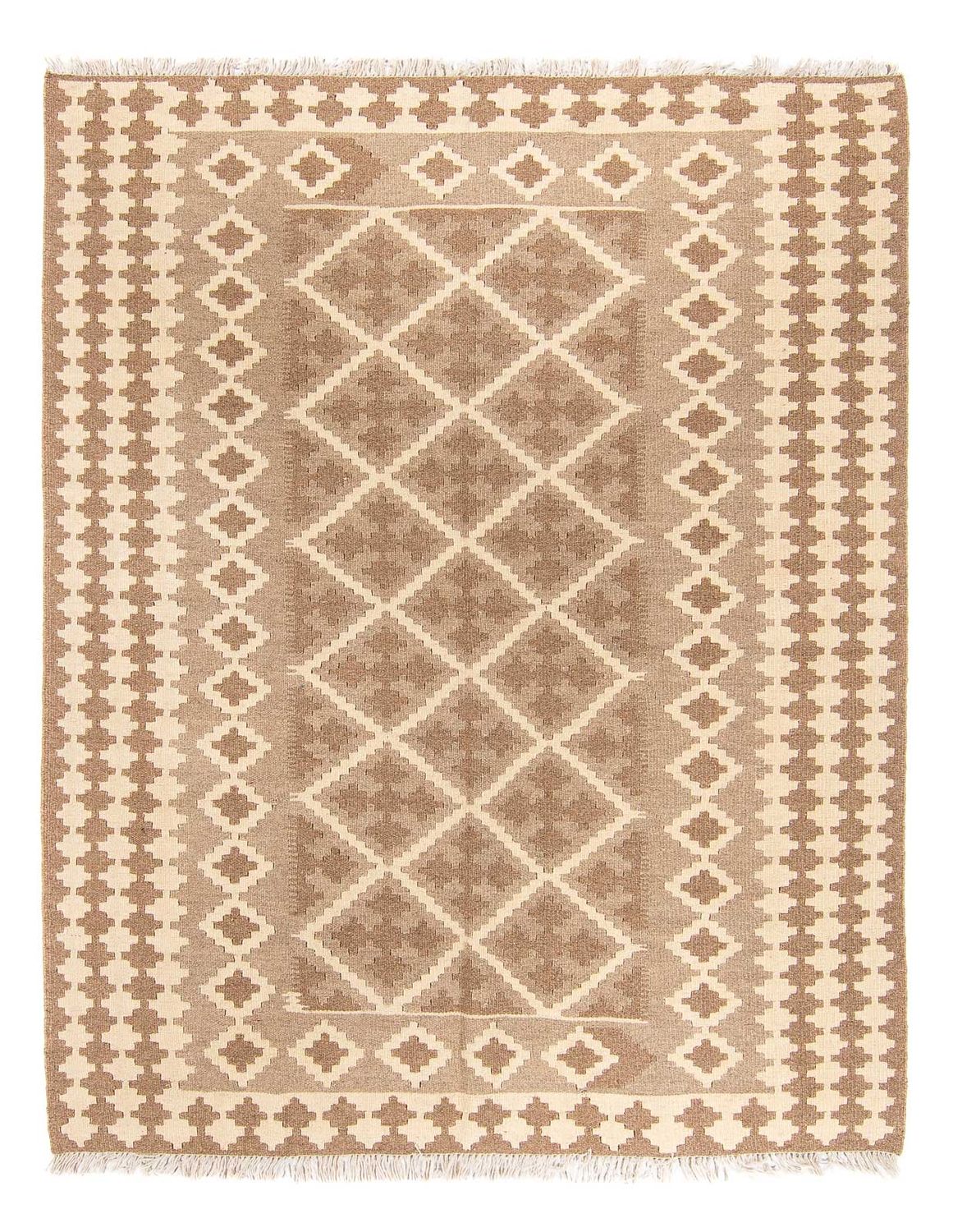 Kelim-tæppe - orientalsk - 218 x 163 cm - lys brun
