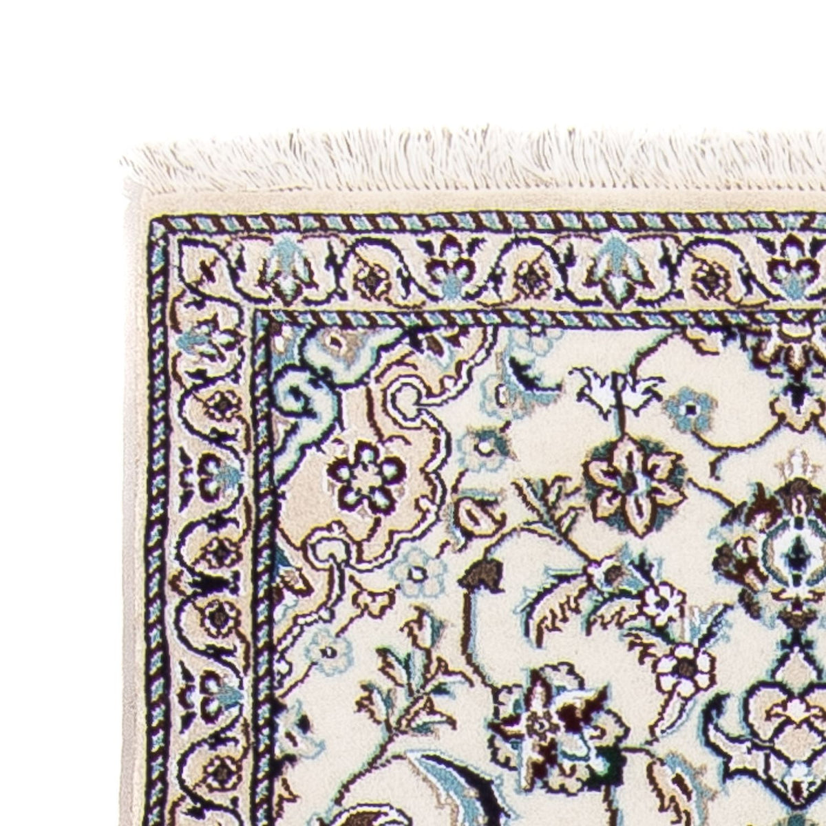 Løber Persisk tæppe - Nain - Royal - 196 x 63 cm - beige