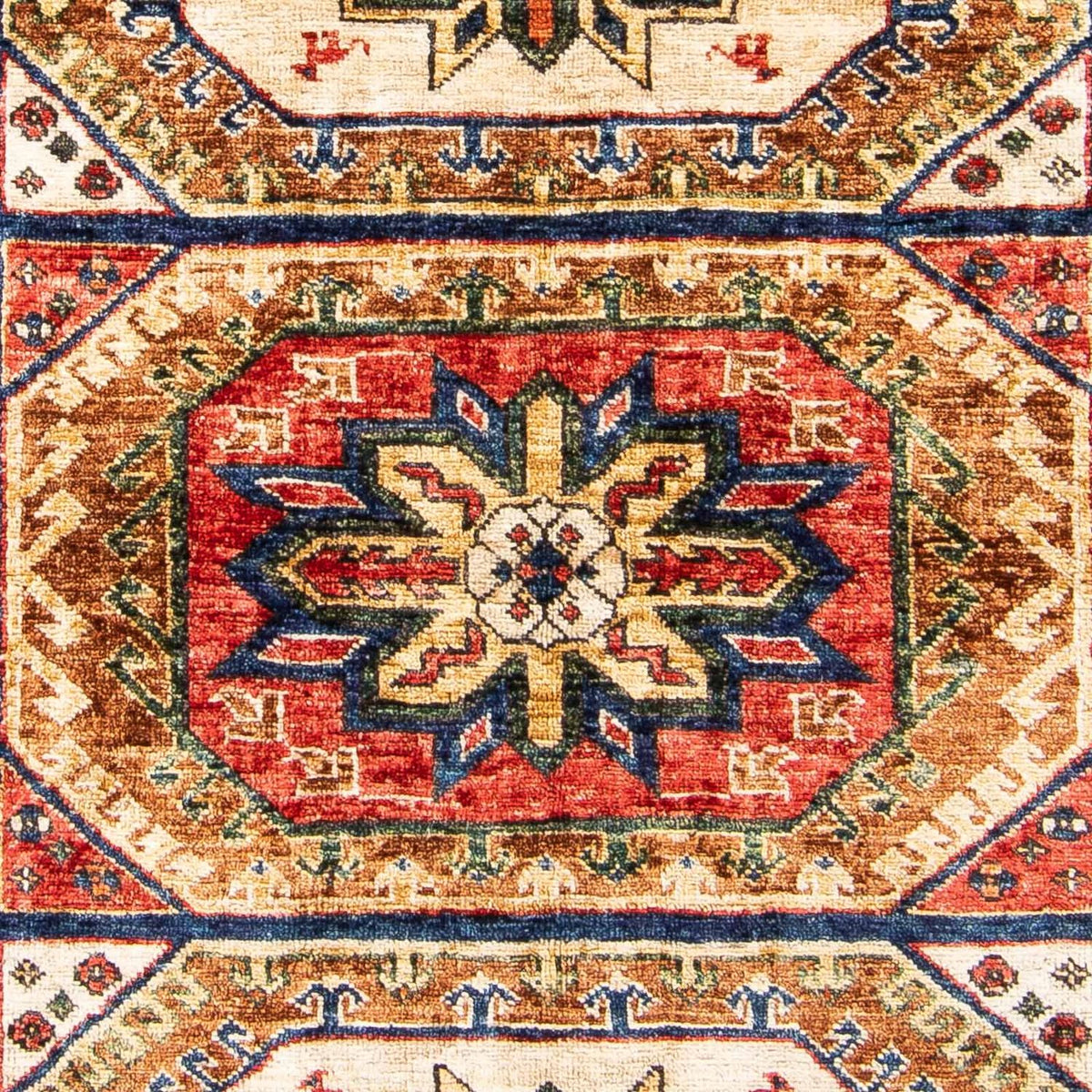 Afghansk tæppe - 185 x 122 cm - mørkeblå