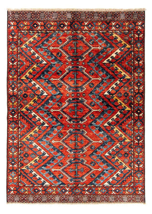 Afghansk tæppe - 182 x 118 cm - flerfarvet
