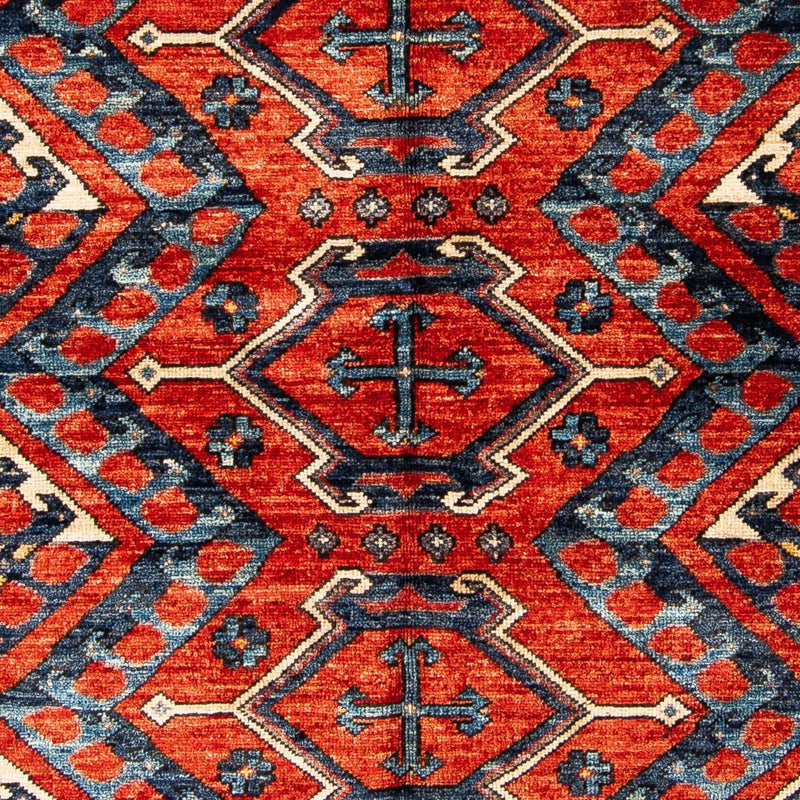 Afghansk tæppe - 182 x 118 cm - flerfarvet