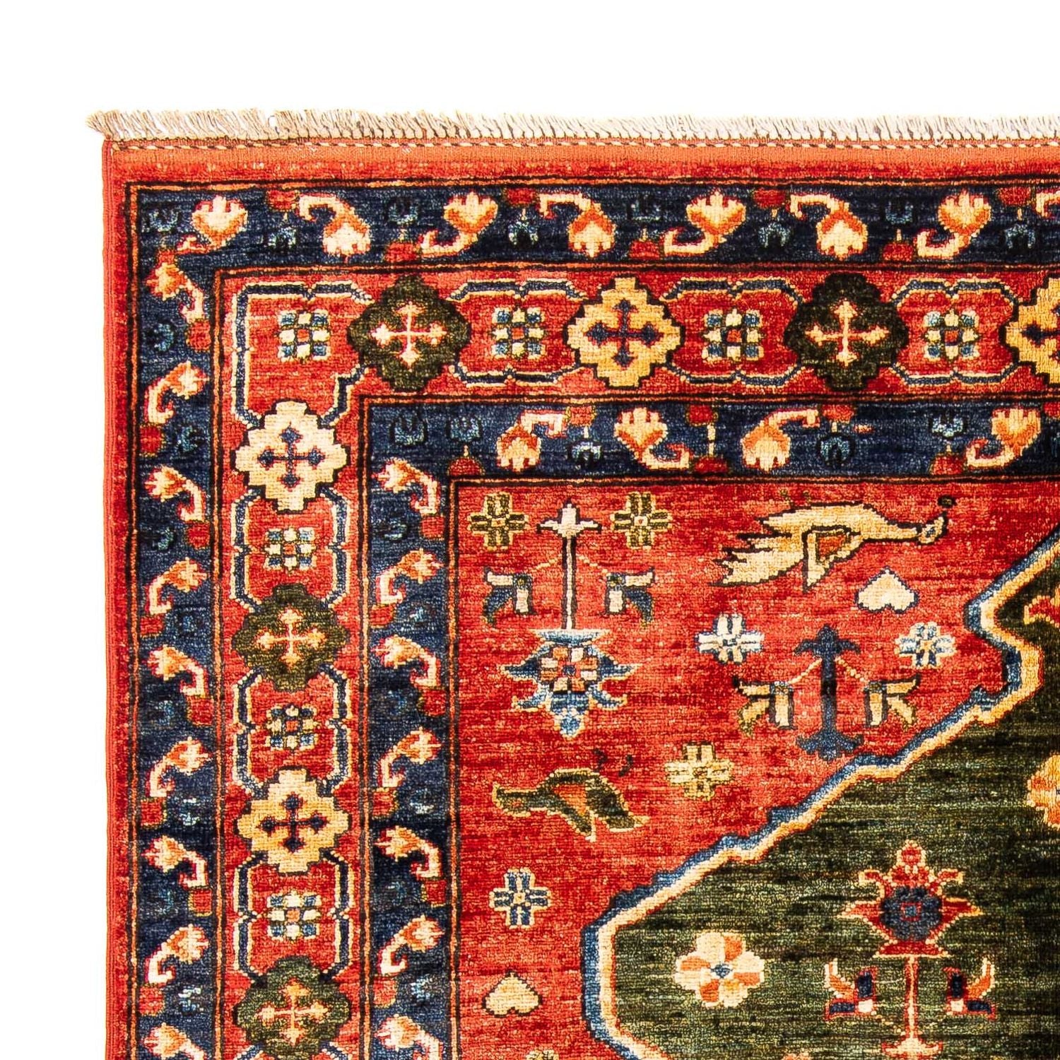 Afghansk tæppe - 195 x 150 cm - rød