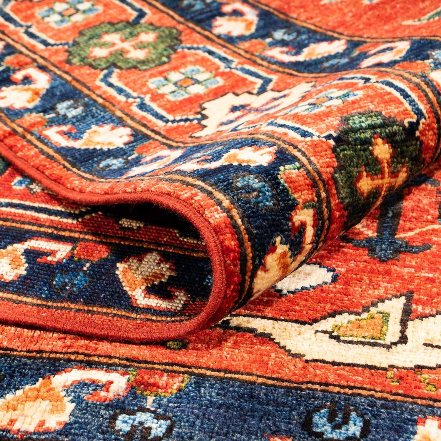Afghansk tæppe - 195 x 150 cm - rød