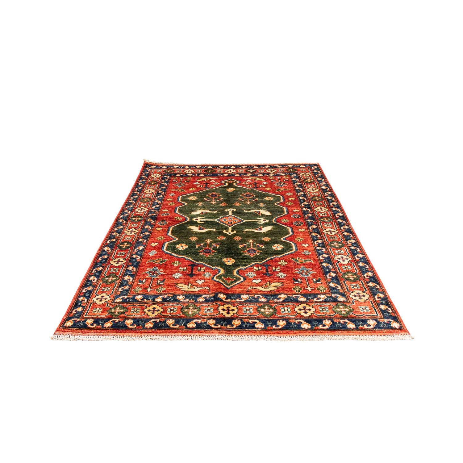 Afghansk tæppe - 195 x 150 cm - rød