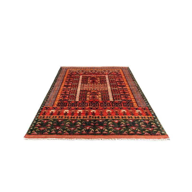 Afghansk tæppe - 196 x 158 cm - rød