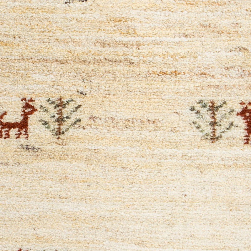 Gabbeh Tæppe - Loribaft Persisk - 60 x 40 cm - beige