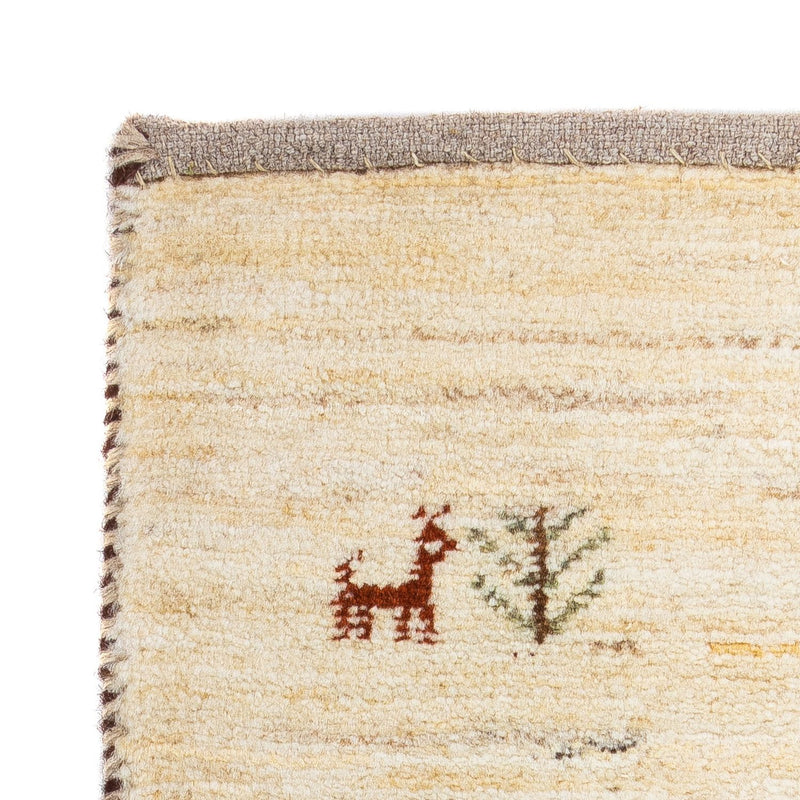 Gabbeh Tæppe - Loribaft Persisk - 60 x 40 cm - beige