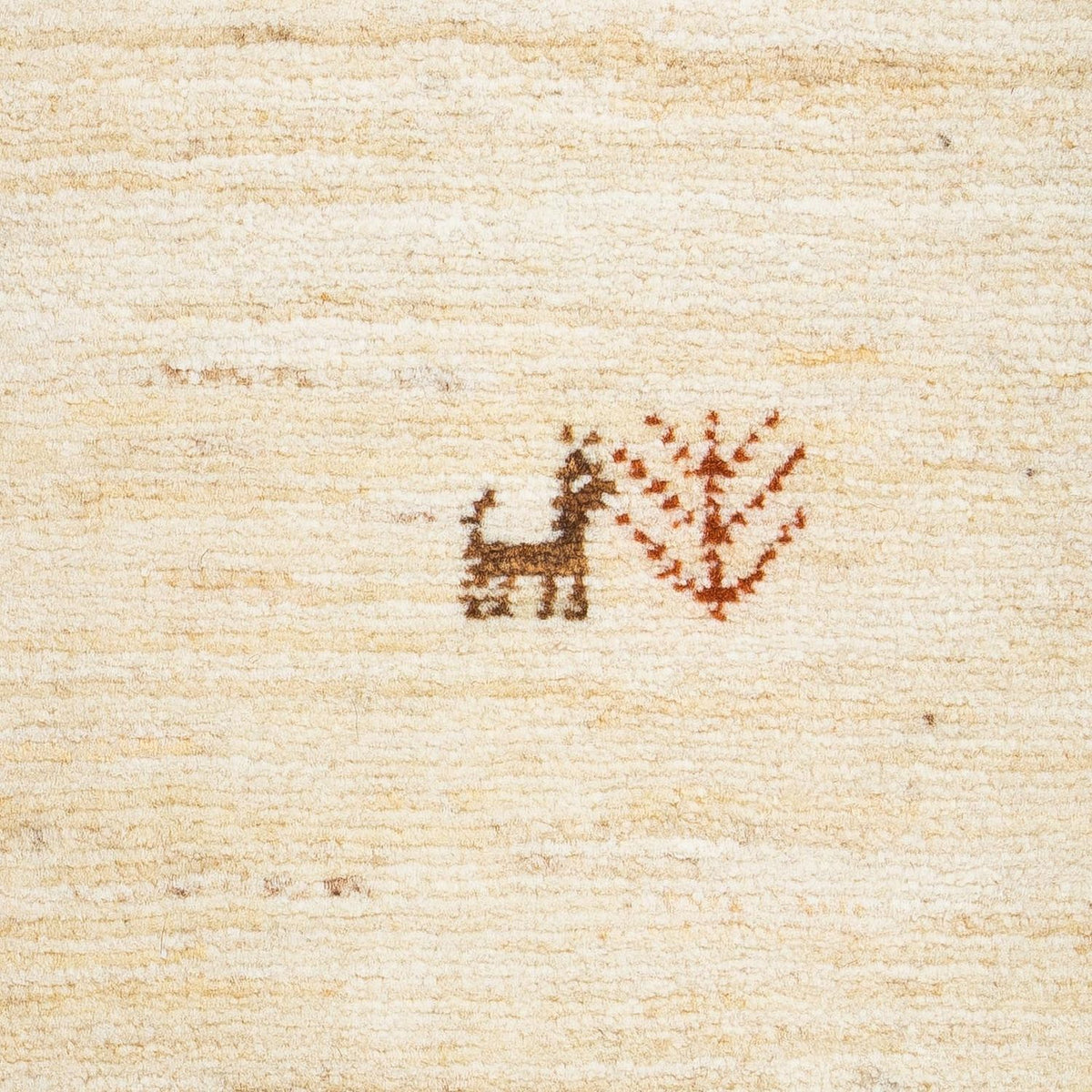 Gabbeh Tæppe - Loribaft Persisk - 60 x 40 cm - beige