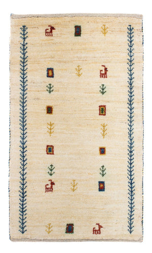 Gabbeh Tæppe - Loribaft Persisk - 87 x 51 cm - beige
