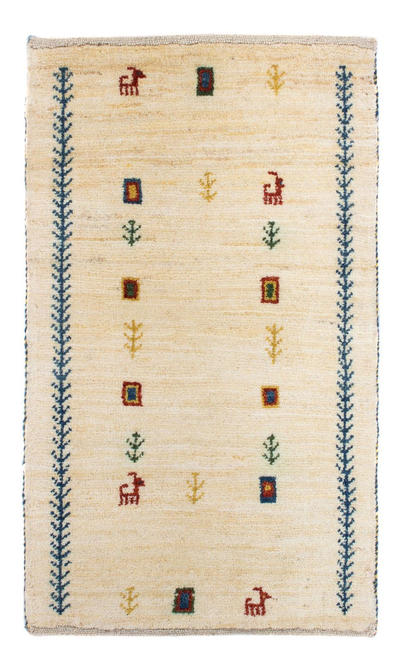 Gabbeh Tæppe - Loribaft Persisk - 87 x 51 cm - beige