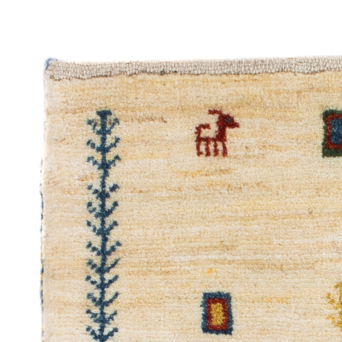 Gabbeh Tæppe - Loribaft Persisk - 87 x 51 cm - beige