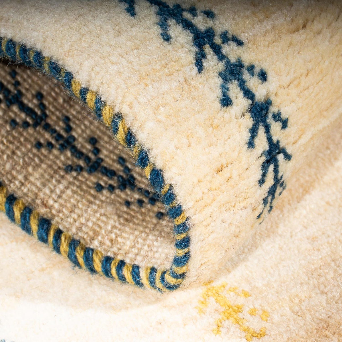 Gabbeh Tæppe - Loribaft Persisk - 87 x 51 cm - beige