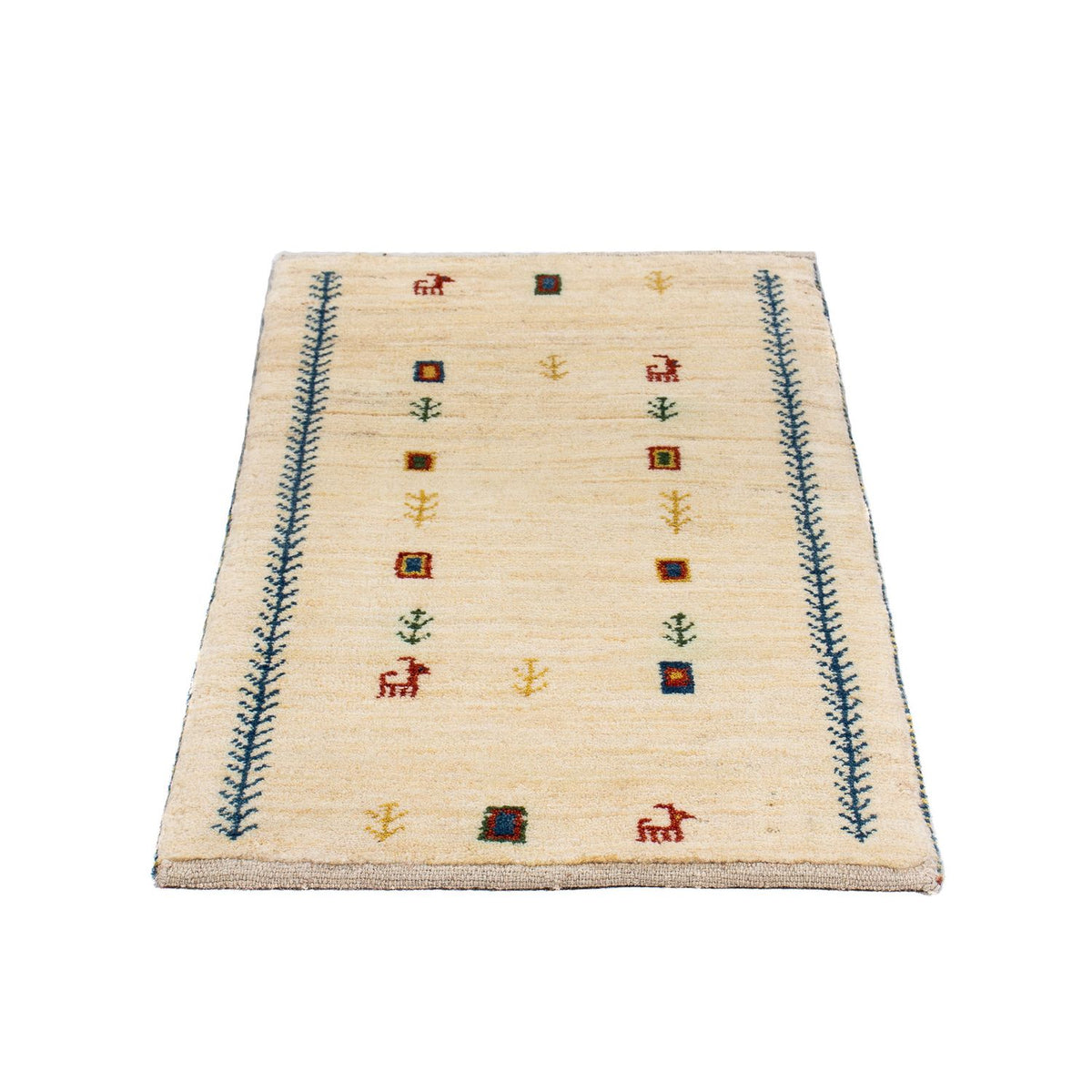 Gabbeh Tæppe - Loribaft Persisk - 87 x 51 cm - beige