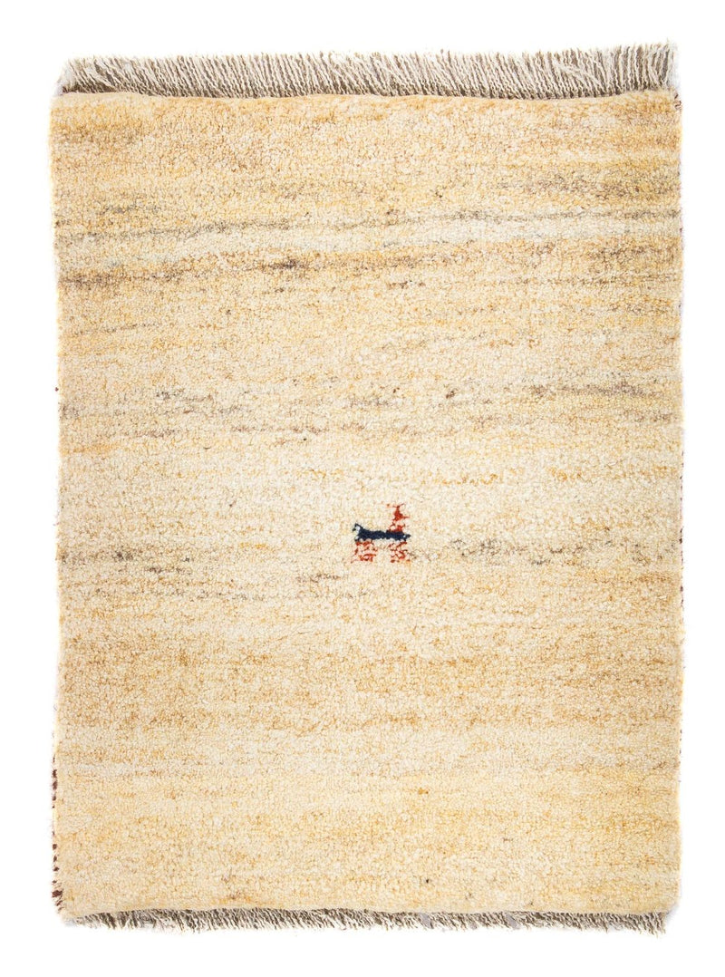 Gabbeh Tæppe - Loribaft Persisk - 60 x 40 cm - beige