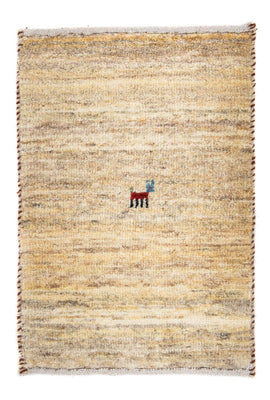 Gabbeh Tæppe - Loribaft Persisk - 60 x 40 cm - beige
