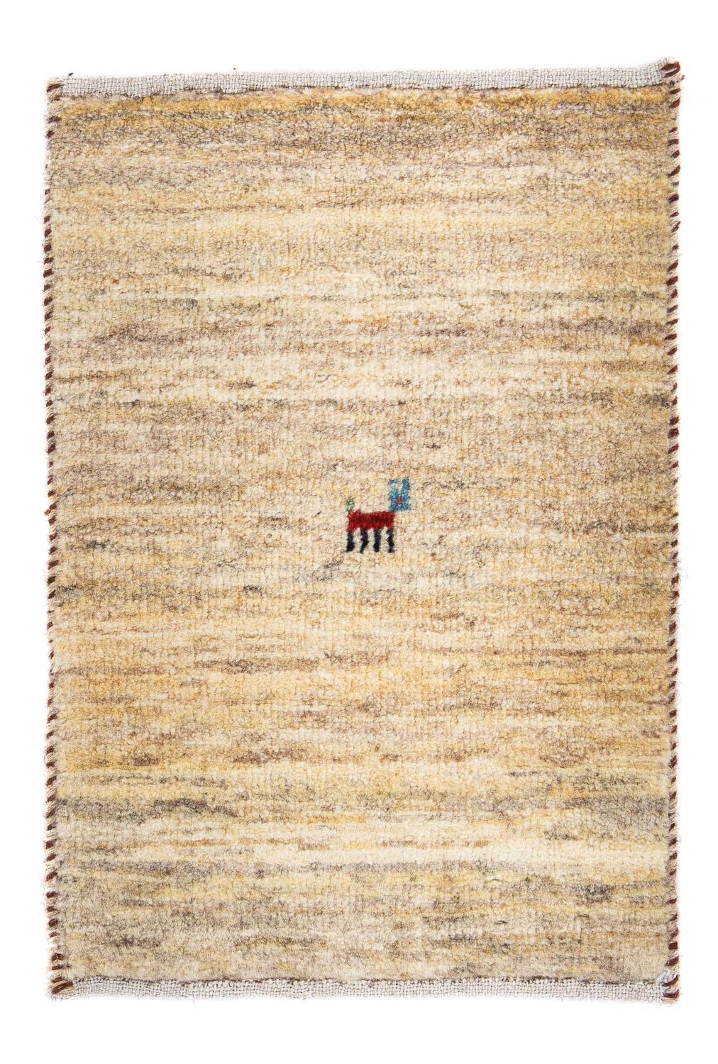 Gabbeh Tæppe - Loribaft Persisk - 60 x 40 cm - beige
