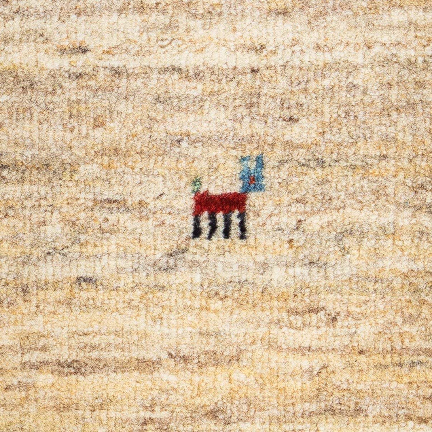 Gabbeh Tæppe - Loribaft Persisk - 60 x 40 cm - beige