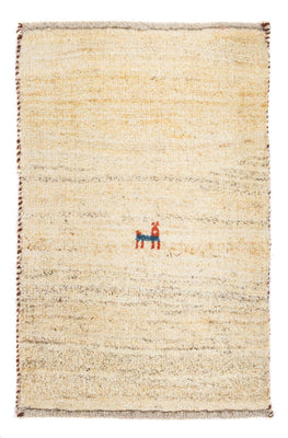 Gabbeh Tæppe - Loribaft Persisk - 60 x 40 cm - beige