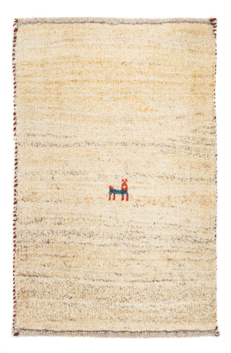 Gabbeh Tæppe - Loribaft Persisk - 60 x 40 cm - beige