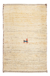 Gabbeh Tæppe - Loribaft Persisk - 60 x 40 cm - beige