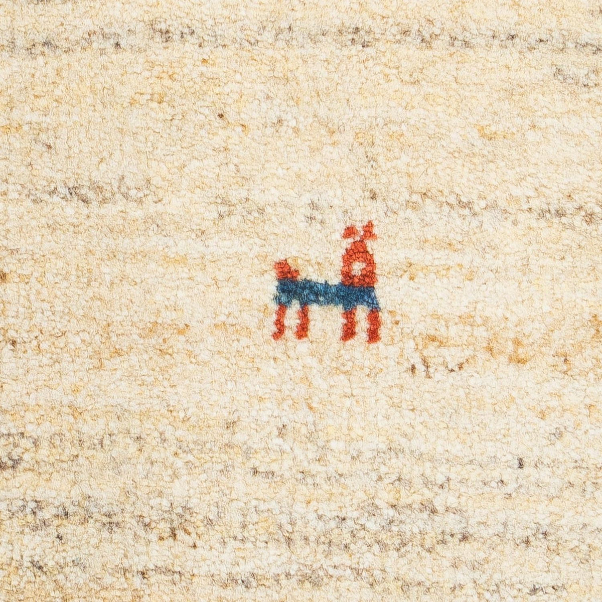 Gabbeh Tæppe - Loribaft Persisk - 60 x 40 cm - beige