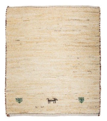 Gabbeh Tæppe - Loribaft Persisk firkantet  - 45 x 40 cm - beige