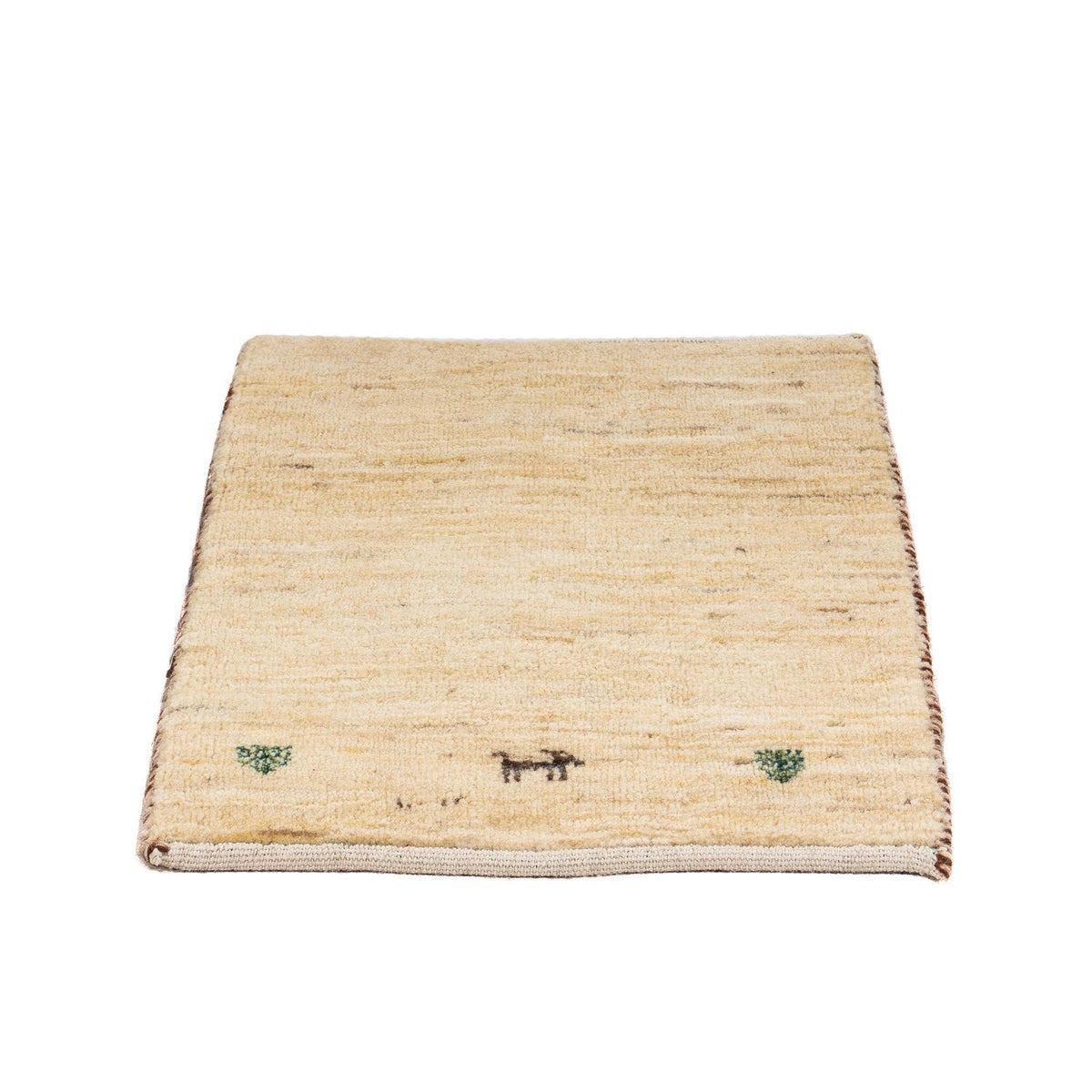 Gabbeh Tæppe - Loribaft Persisk firkantet  - 45 x 40 cm - beige