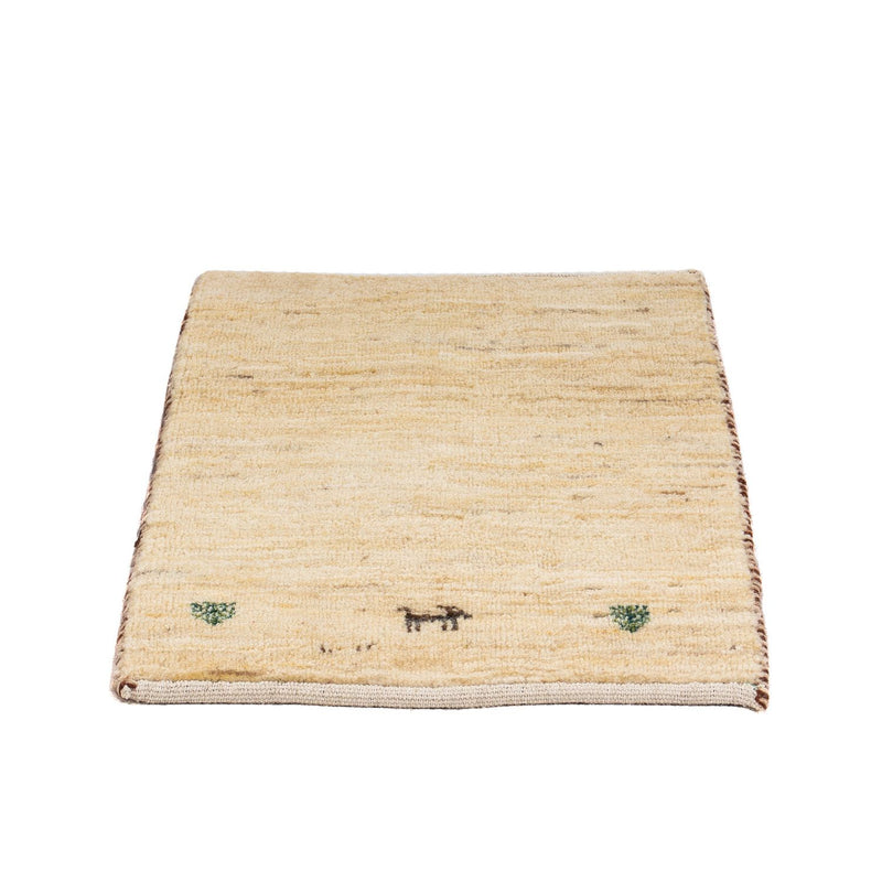 Gabbeh Tæppe - Loribaft Persisk firkantet  - 45 x 40 cm - beige