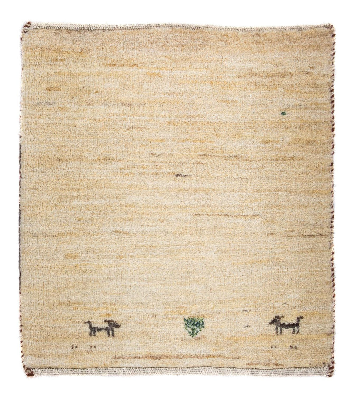 Gabbeh Tæppe - Loribaft Persisk firkantet  - 45 x 40 cm - beige