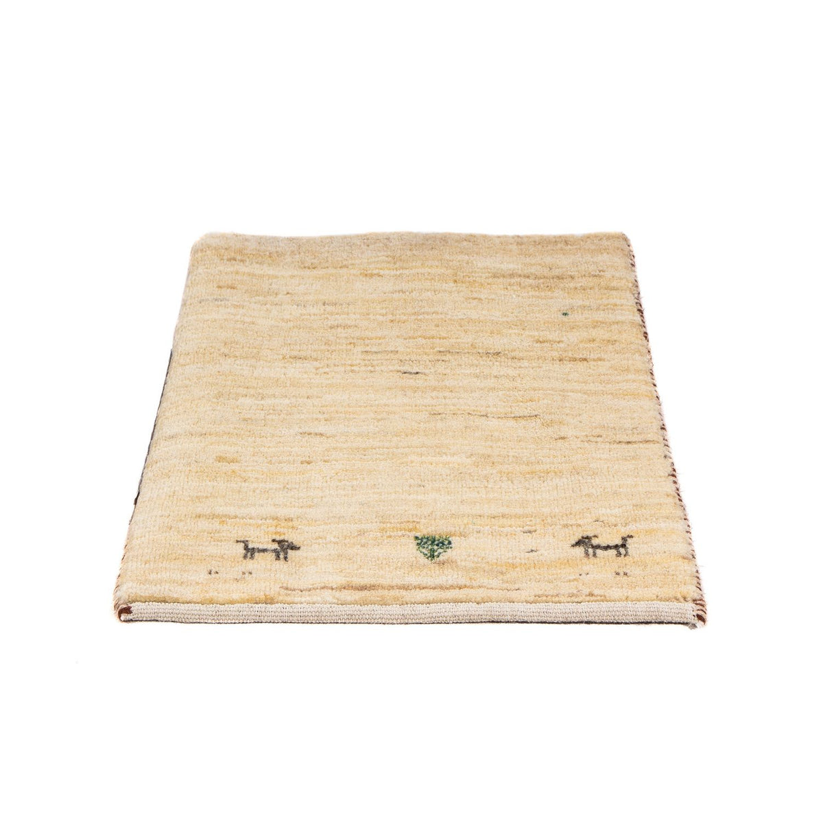 Gabbeh Tæppe - Loribaft Persisk firkantet  - 45 x 40 cm - beige