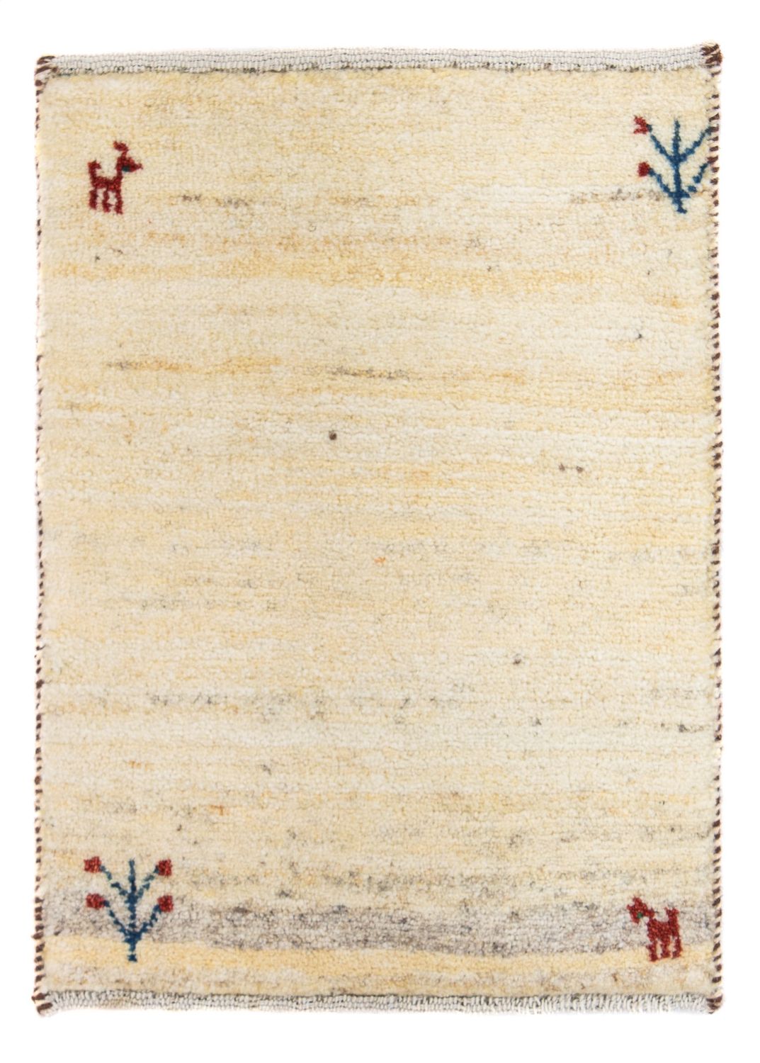 Gabbeh Tæppe - Loribaft Persisk - 60 x 40 cm - beige