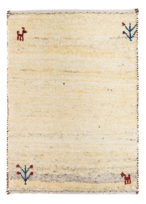 Gabbeh Tæppe - Loribaft Persisk - 60 x 40 cm - beige