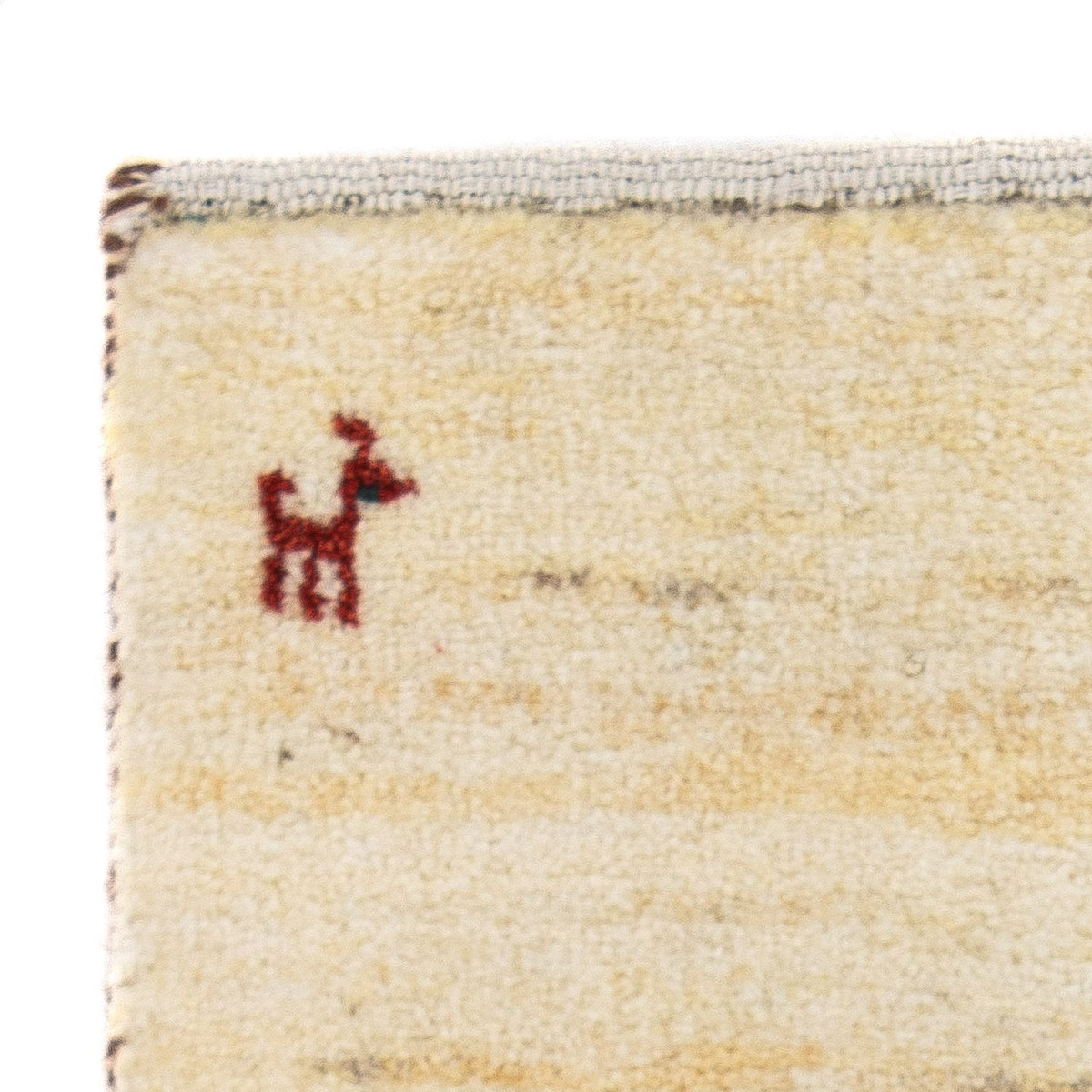 Gabbeh Tæppe - Loribaft Persisk - 60 x 40 cm - beige