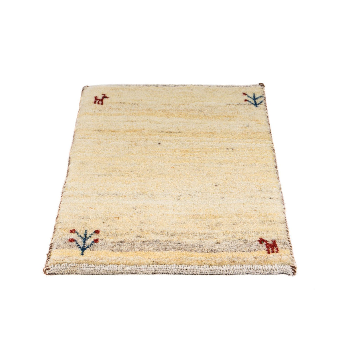 Gabbeh Tæppe - Loribaft Persisk - 60 x 40 cm - beige