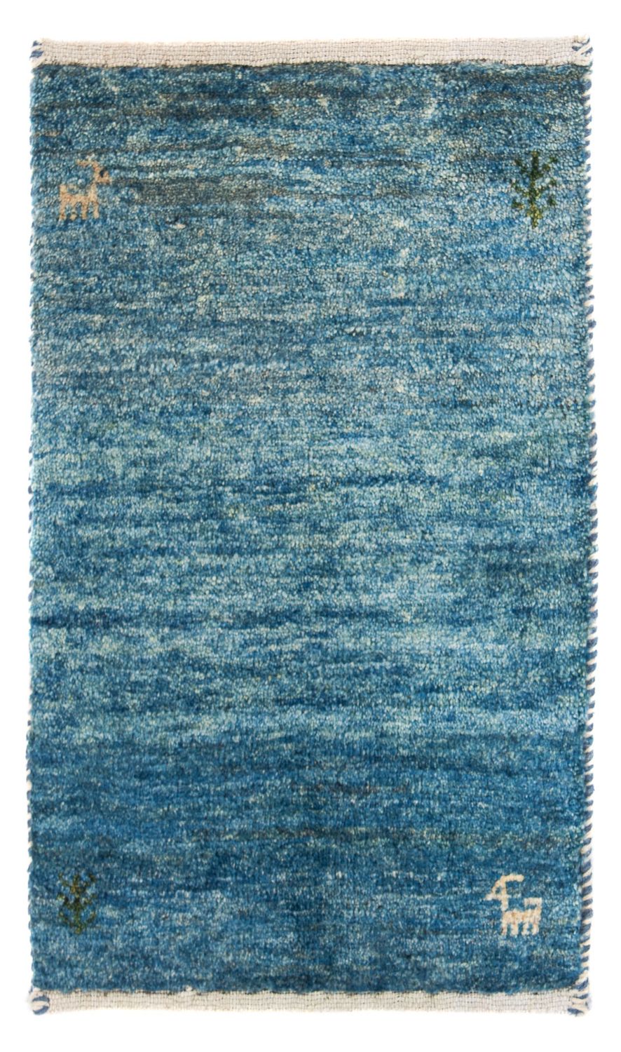 Gabbeh Tæppe - Loribaft Persisk - 60 x 40 cm - lyseblå
