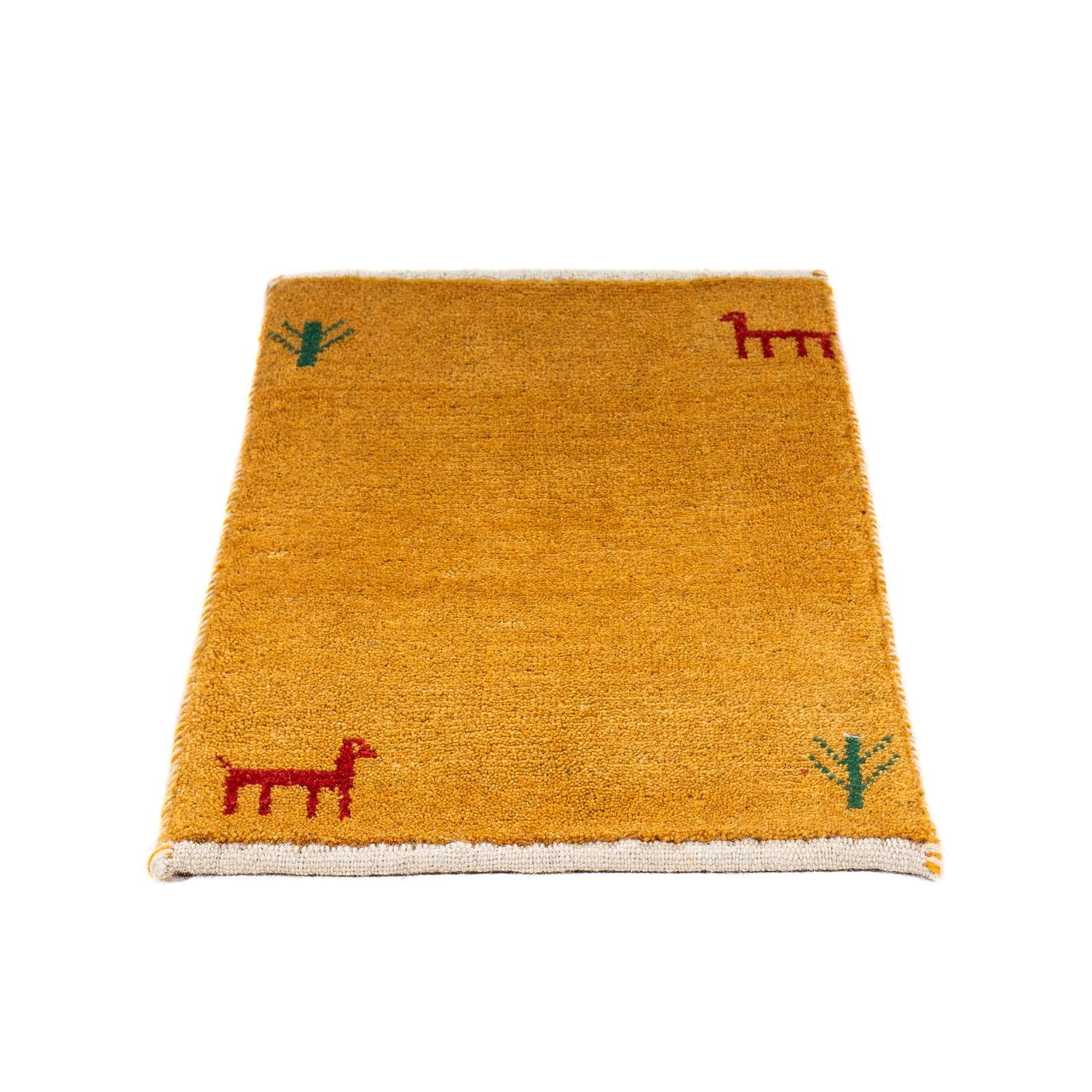 Gabbeh Tæppe - Loribaft Persisk - 60 x 40 cm - orange