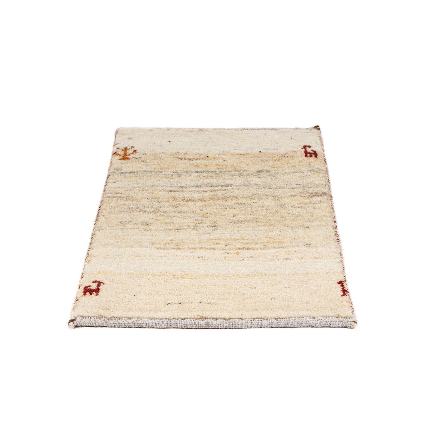 Gabbeh Tæppe - Loribaft Persisk - 60 x 40 cm - beige