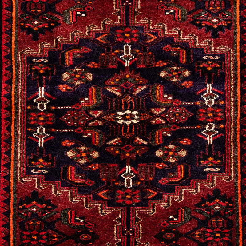 Persisk tæppe - Nomadisk - 226 x 146 cm - mørkerød