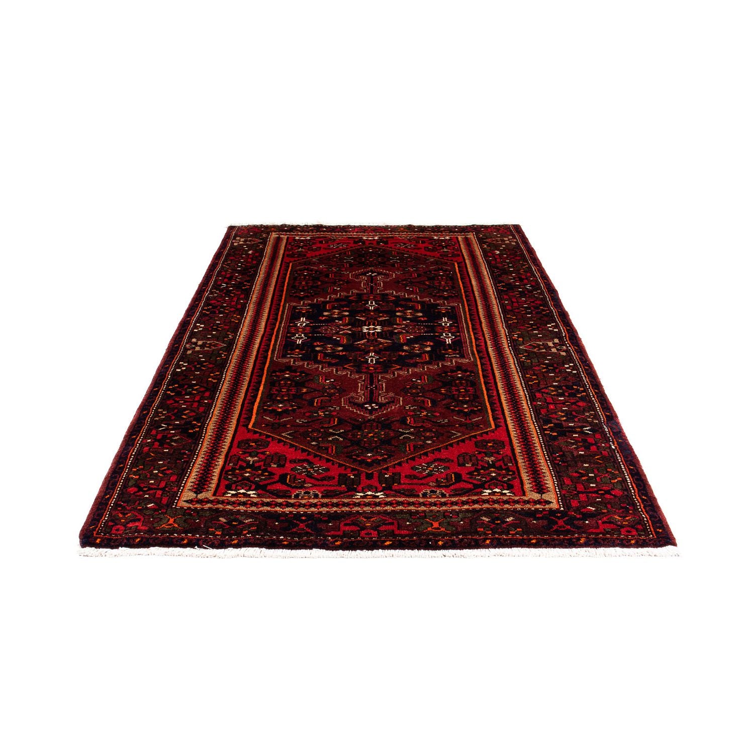 Persisk tæppe - Nomadisk - 226 x 146 cm - mørkerød