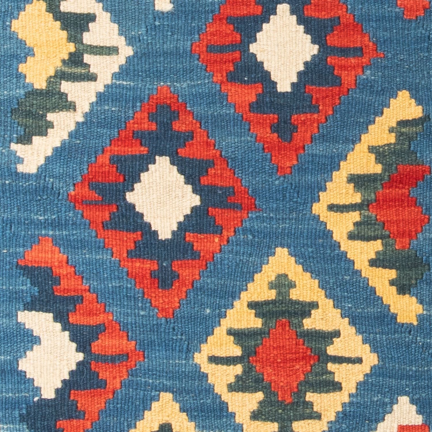 Løber Kelim-tæppe - orientalsk - 204 x 62 cm - blå