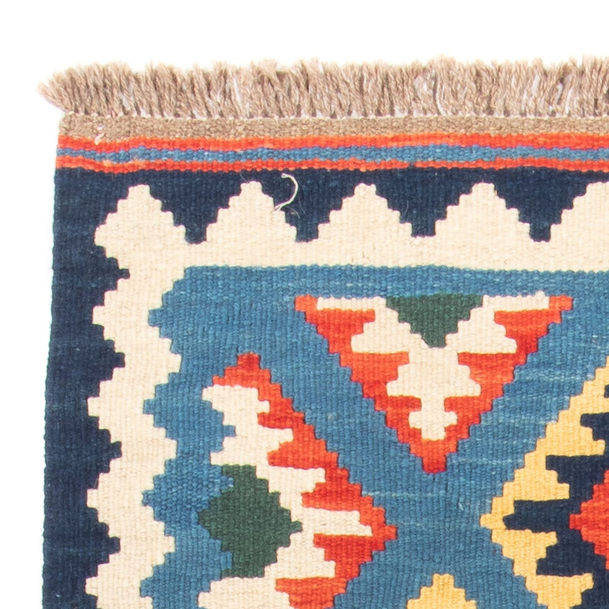 Løber Kelim-tæppe - orientalsk - 204 x 62 cm - blå