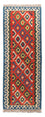 Løber Kelim-tæppe - orientalsk - 206 x 60 cm - mørkerød
