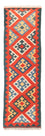 Løber Kelim-tæppe - orientalsk - 207 x 62 cm - mørkerød