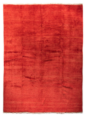 Gabbeh Tæppe - Loribaft Persisk - 406 x 300 cm - mørkerød