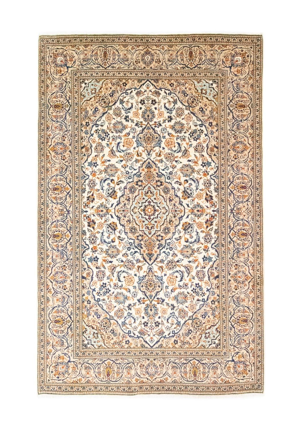 Persisk tæppe - Keshan - 309 x 195 cm - blå