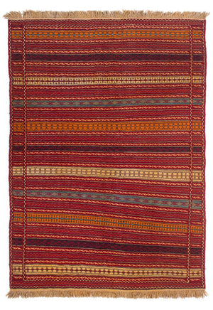 Kelim-tæppe - orientalsk - 200 x 148 cm - flerfarvet