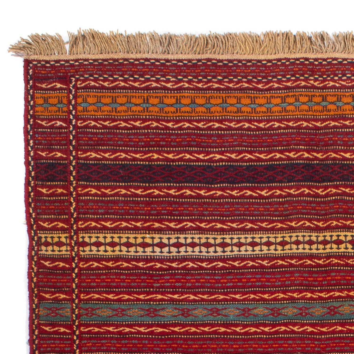 Kelim-tæppe - orientalsk - 200 x 148 cm - flerfarvet